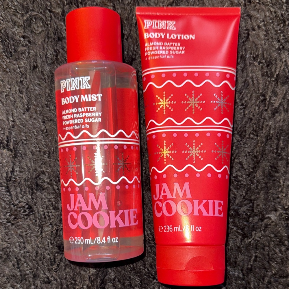 Victoria’s Secret-Pink Jam Cookie Body Mist and Lotion Set bnib